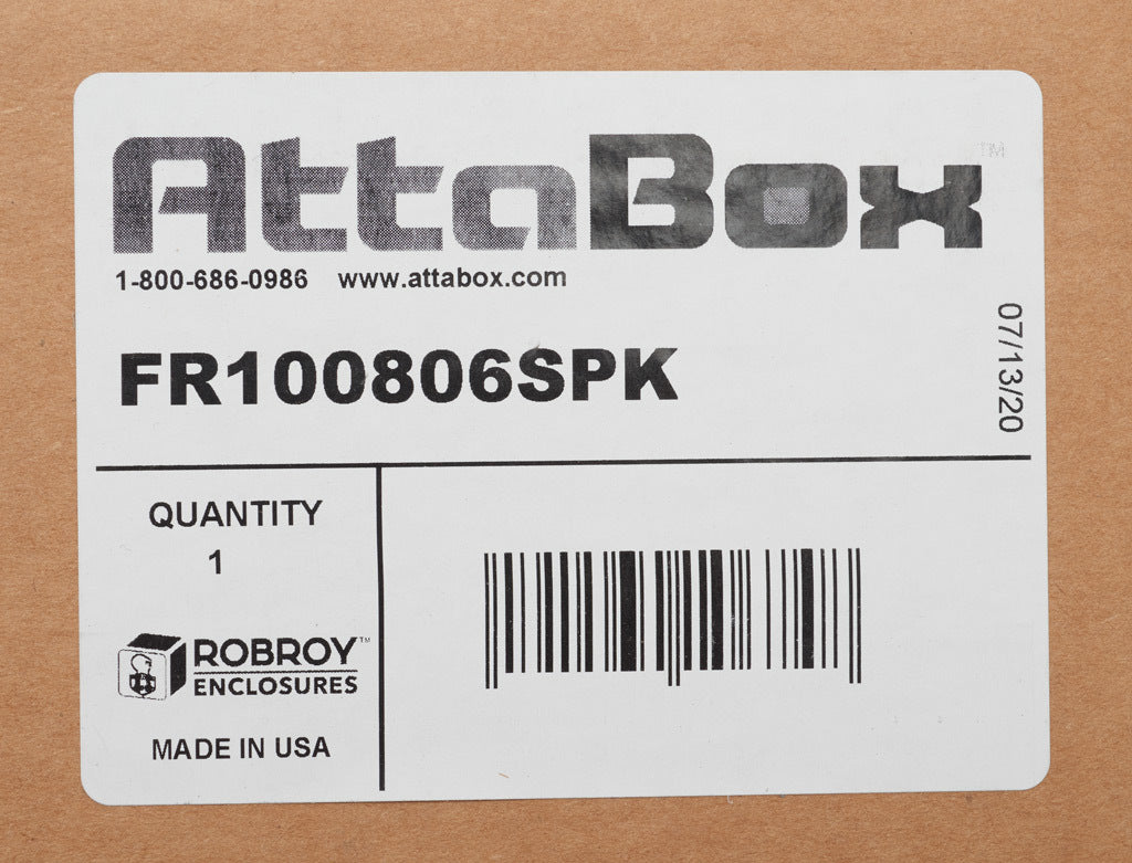 AttaBox swing panel kit, deadfront, 3003-H14 aluminum. For use with FR100806xxx, FRCC100806Hxx and FRW100806HxL Freedom series enclosures.-FR100806SPK