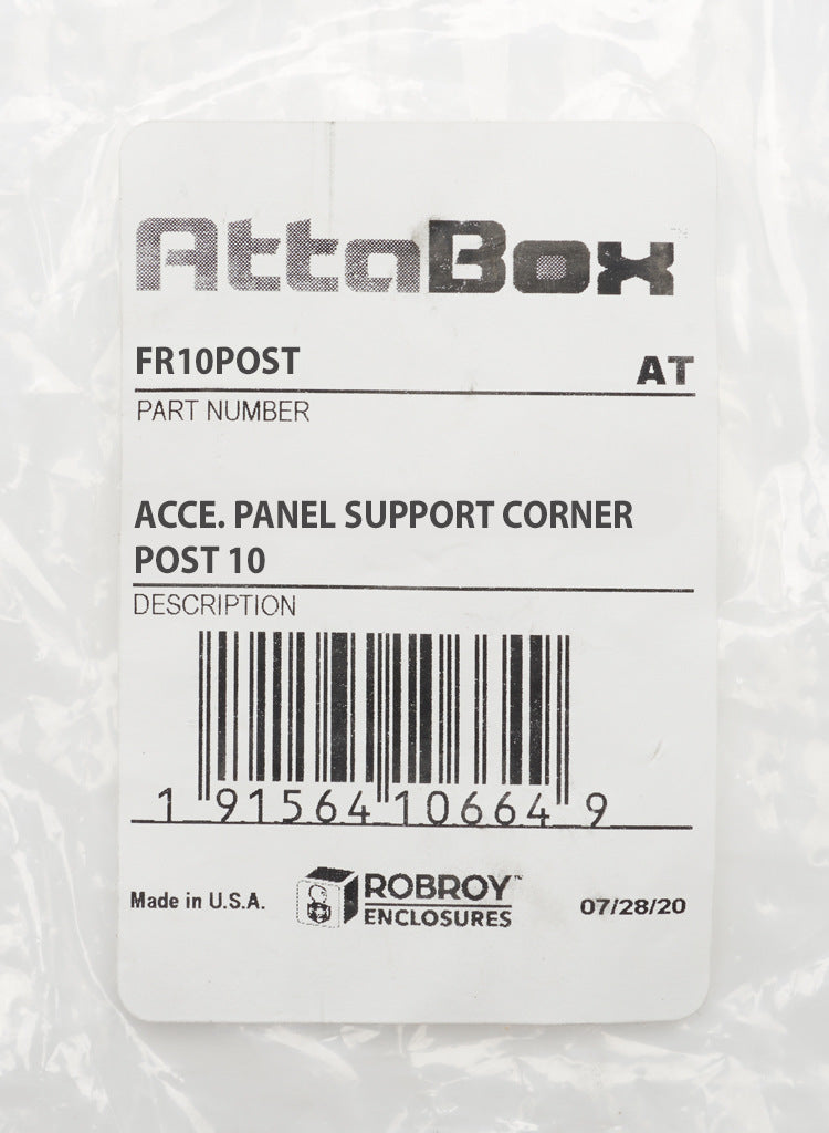 AttaBox Freedom series corner post, package of 4. For use with 18 x 16 x 10in and 20 x 16 x 10in Freedom series enclosures. Mounting screws included.-FR10POST