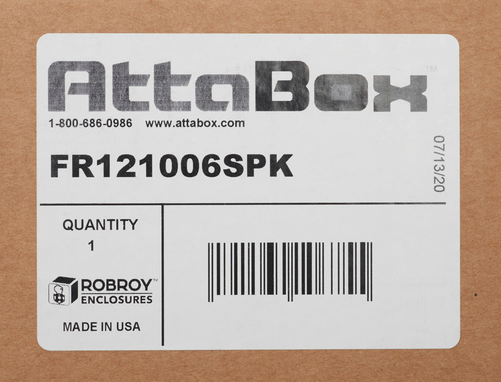 AttaBox swing panel kit, deadfront, 3003-H14 aluminum. For use with FR121006xxx, FRCC121006Hxx and FRW121006HPL Freedom series enclosures.-FR121006SPK