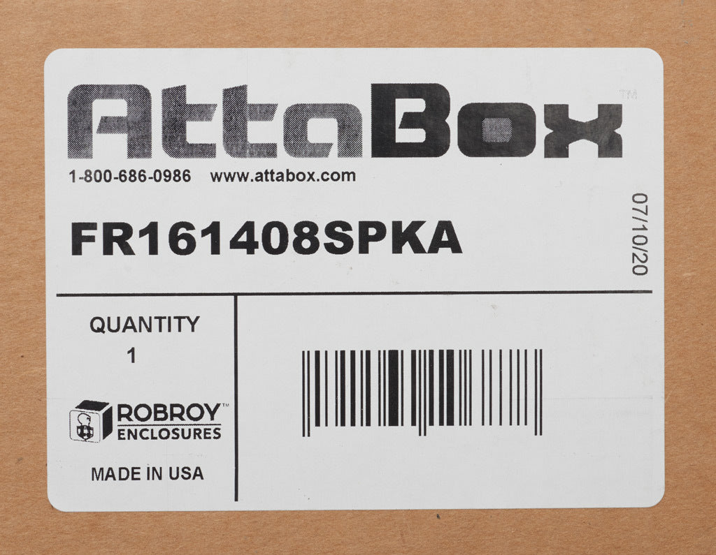 AttaBox swing panel kit, variable depth, 3003-H14 aluminum. For use with FR161408xxx, FRCC161408Hxx and FRW161408HxL Freedom series enclosures.-FR161408SPKA