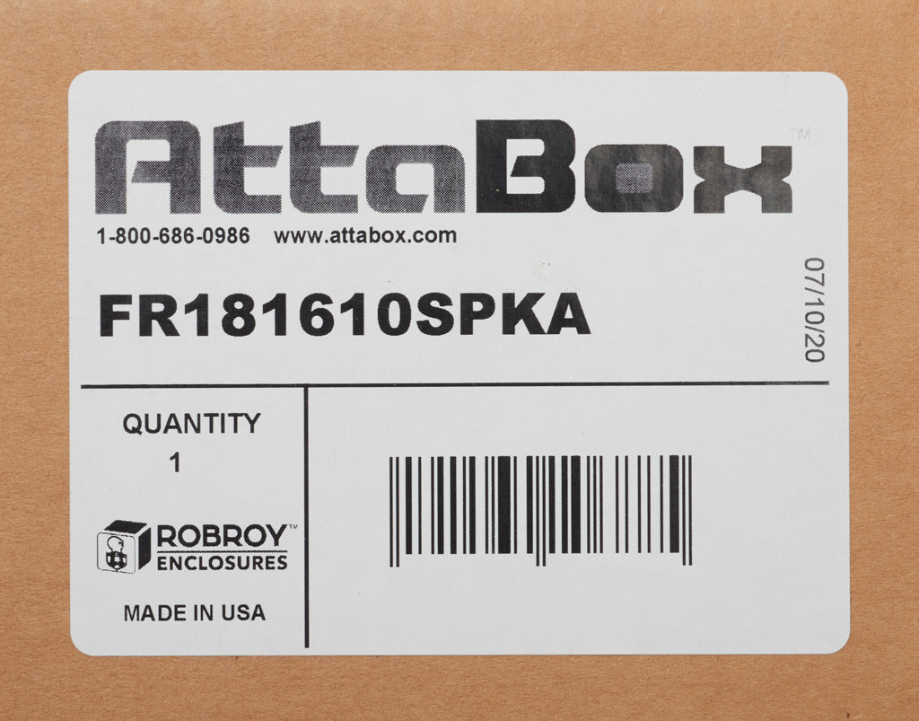 AttaBox swing panel kit, variable depth, 3003-H14 aluminum. For use with FR181610xxx and FRW181610HxL Freedom series enclosures.-FR181610SPKA