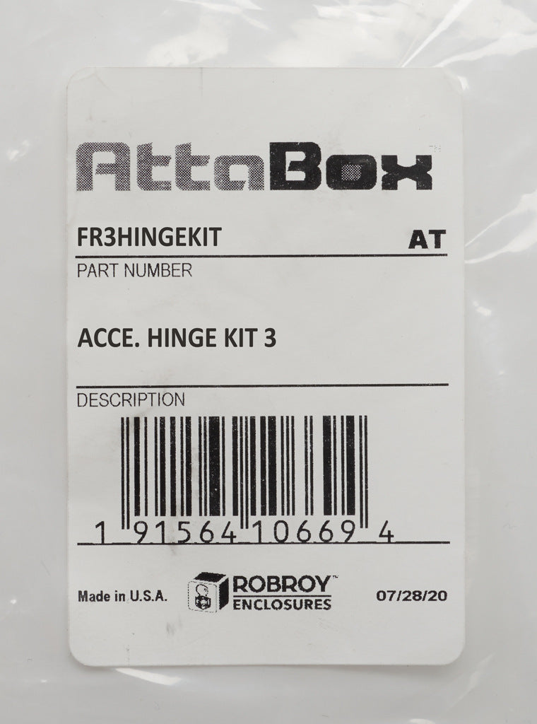 AttaBox hinge pin, replacement, 304 stainless steel. Package of 2. For use with 6 x 6 x 4in Freedom series enclosures.-FR3HINGEKIT