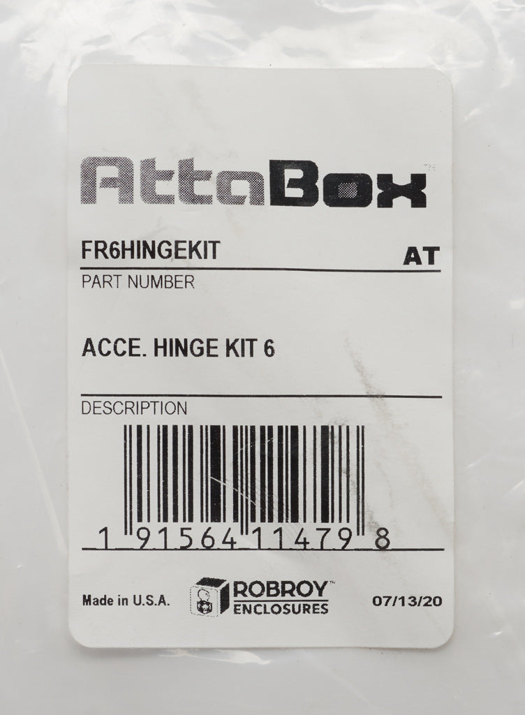 AttaBox hinge pin, replacement, 304 stainless steel. Package of 2. For use with 14 x 12 x 6in, 14 x 12 x 8in, 16 x 14 x 8in, 18 x 16 x 10in and 20 x 16 x 10in Freedom series enclosures.-FR6HINGEKIT