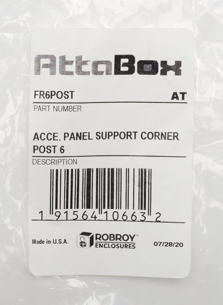 AttaBox Freedom series corner post, package of 4. For use with 10 x 8 x 6in, 12 x 10 x 6in and 14 x 12 x 6in Freedom series enclosures. Mounting screws included.-FR6POST