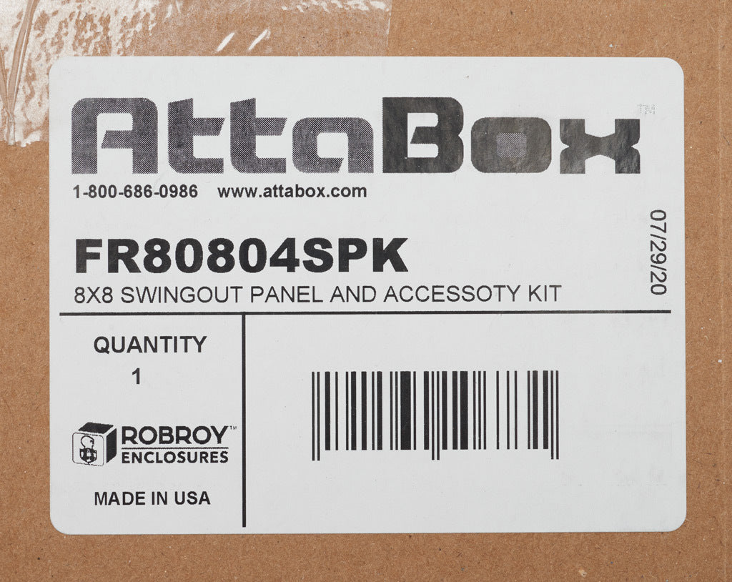 AttaBox swing panel kit, deadfront, 3003-H14 aluminum. For use with FR80804xxx, FRCC80804Hxx and FRW80804HPL Freedom series enclosures.-FR80804SPK