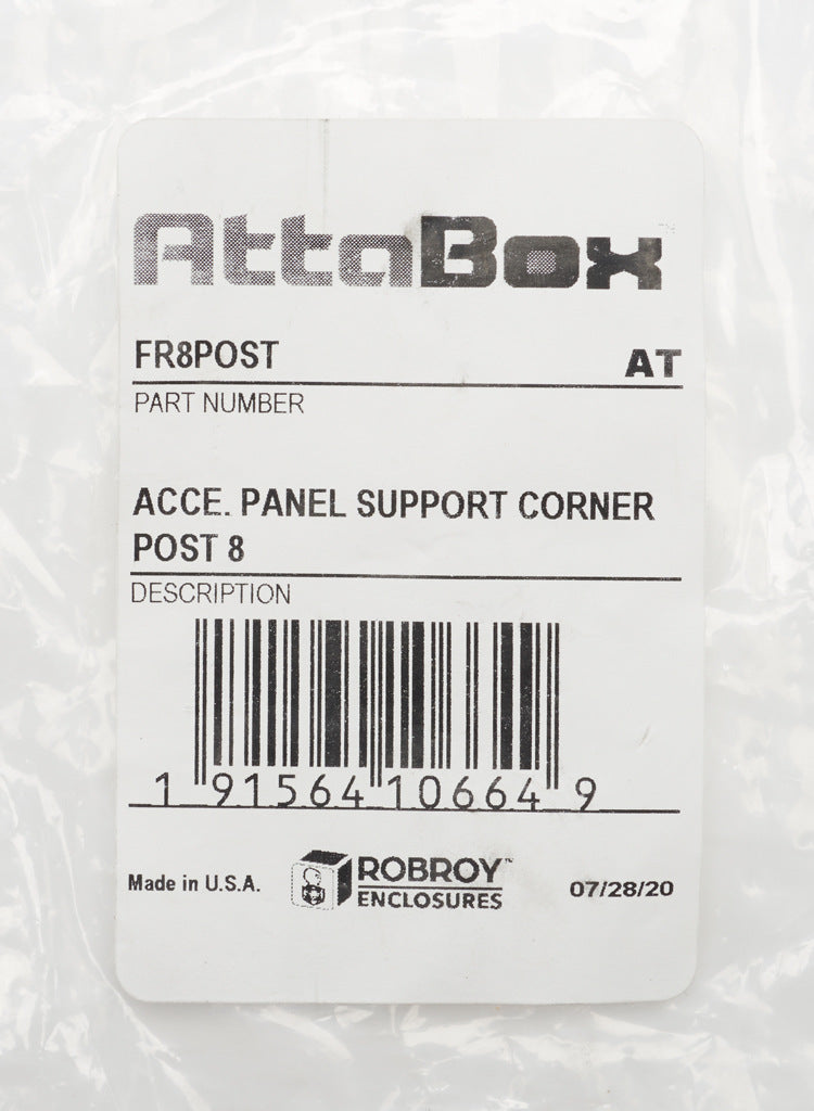 AttaBox Freedom series corner post, package of 4. For use with 14 x 12 x 8in and 16 x 14 x 8in Freedom series enclosures. Mounting screws included.-FR8POST