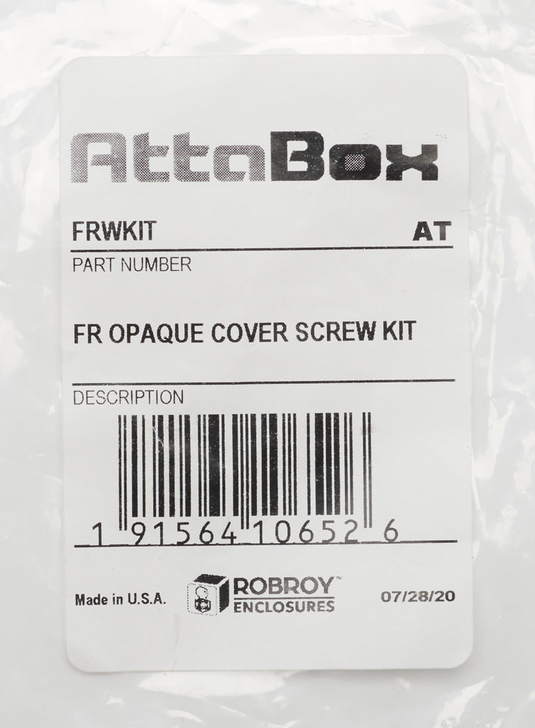 AttaBox enclosure cover screw, replacement, #10-32 UNF x 1.250in, Phillips/slotted pan head, stainless steel. Package of 4. For use with Freedom series enclosures. Rubber sealing washer included.-FRWKIT