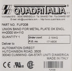 Quadritalia OK series subpanel filler plate, 2000mm, galvanized steel.-FUP208