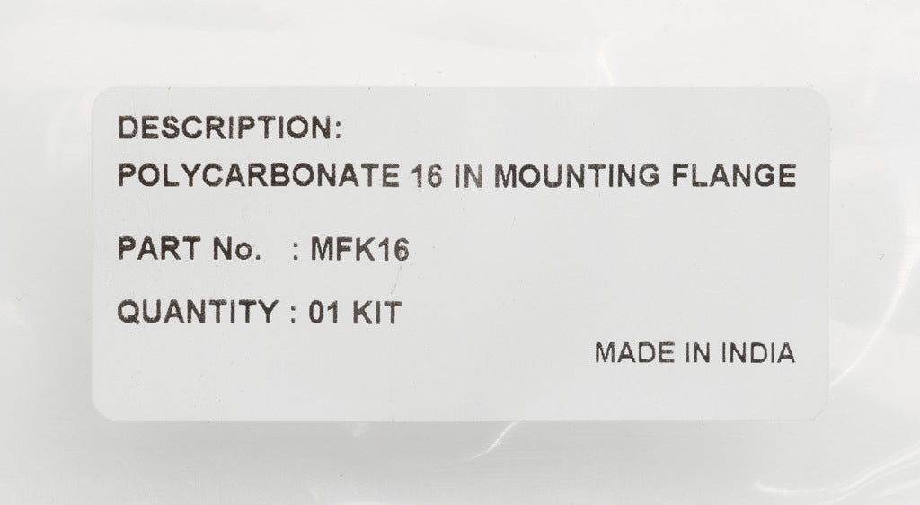 AttaBox mounting flanges, replacement, polycarbonate. For use with 16in wide Heartland series enclosures. Includes (2) mounting flanges and mounting hardware.-MFK16