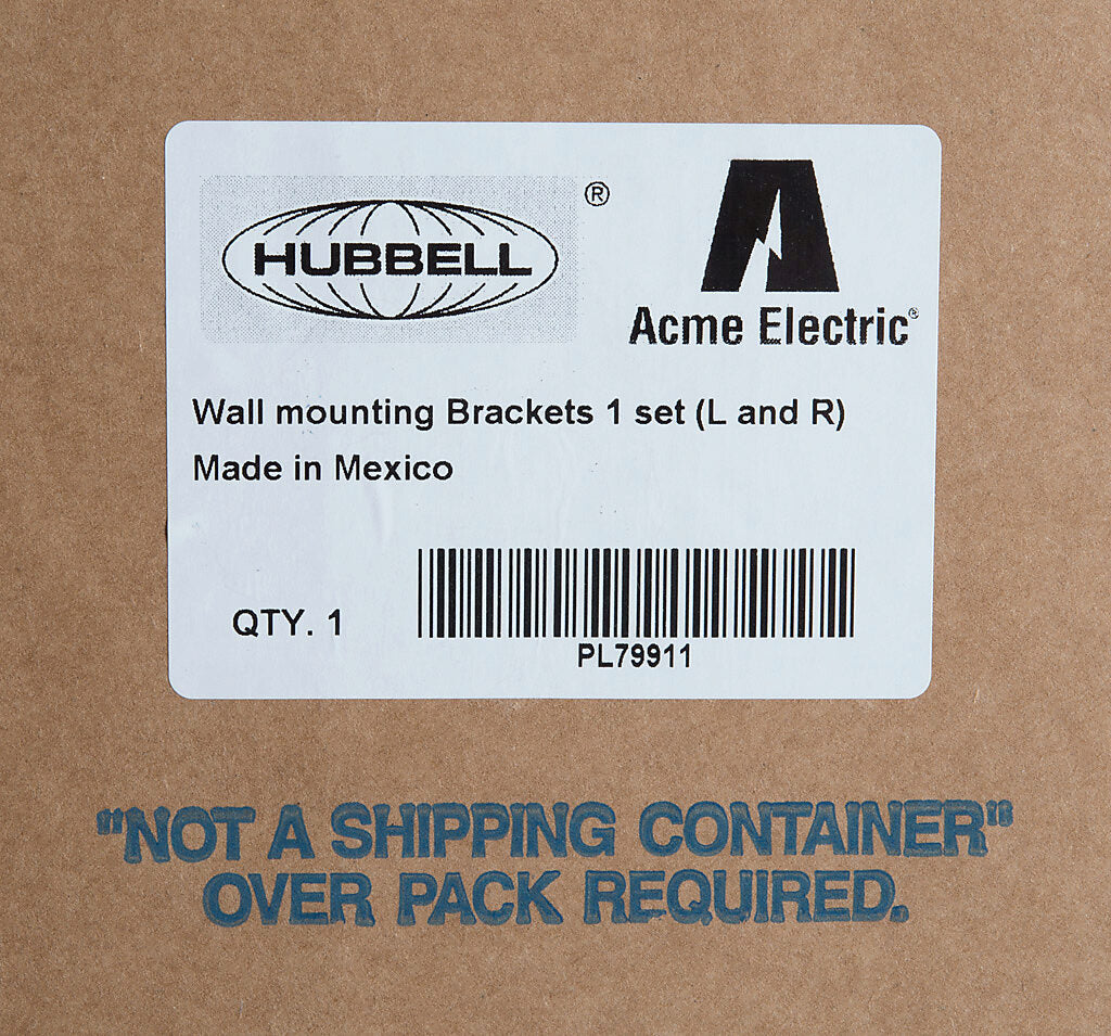 ACME wall mounting brackets, for use with 15 kVA 3-phase encapsulated transformer.-PL79911