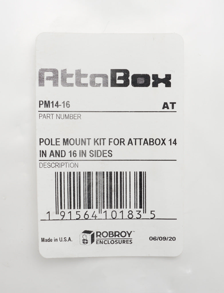 AttaBox pole mounting kit, for use with Heartland series enclosures 14-16in width.-PM14-16