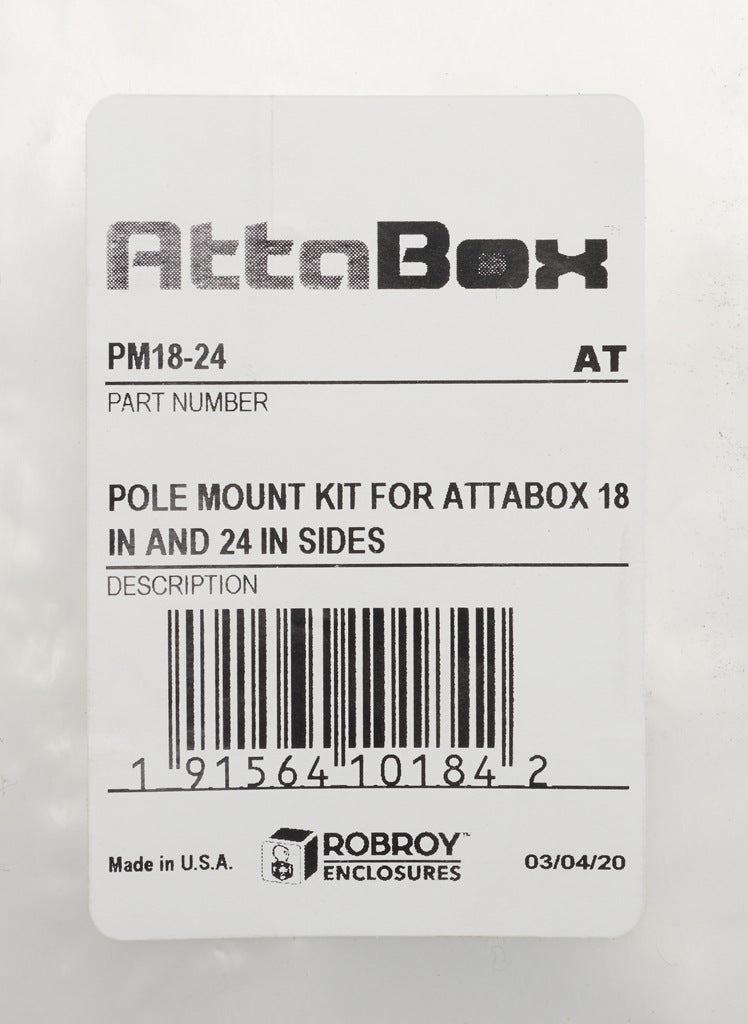 AttaBox pole mounting kit, for use with Heartland series enclosures 18-24in width.-PM18-24