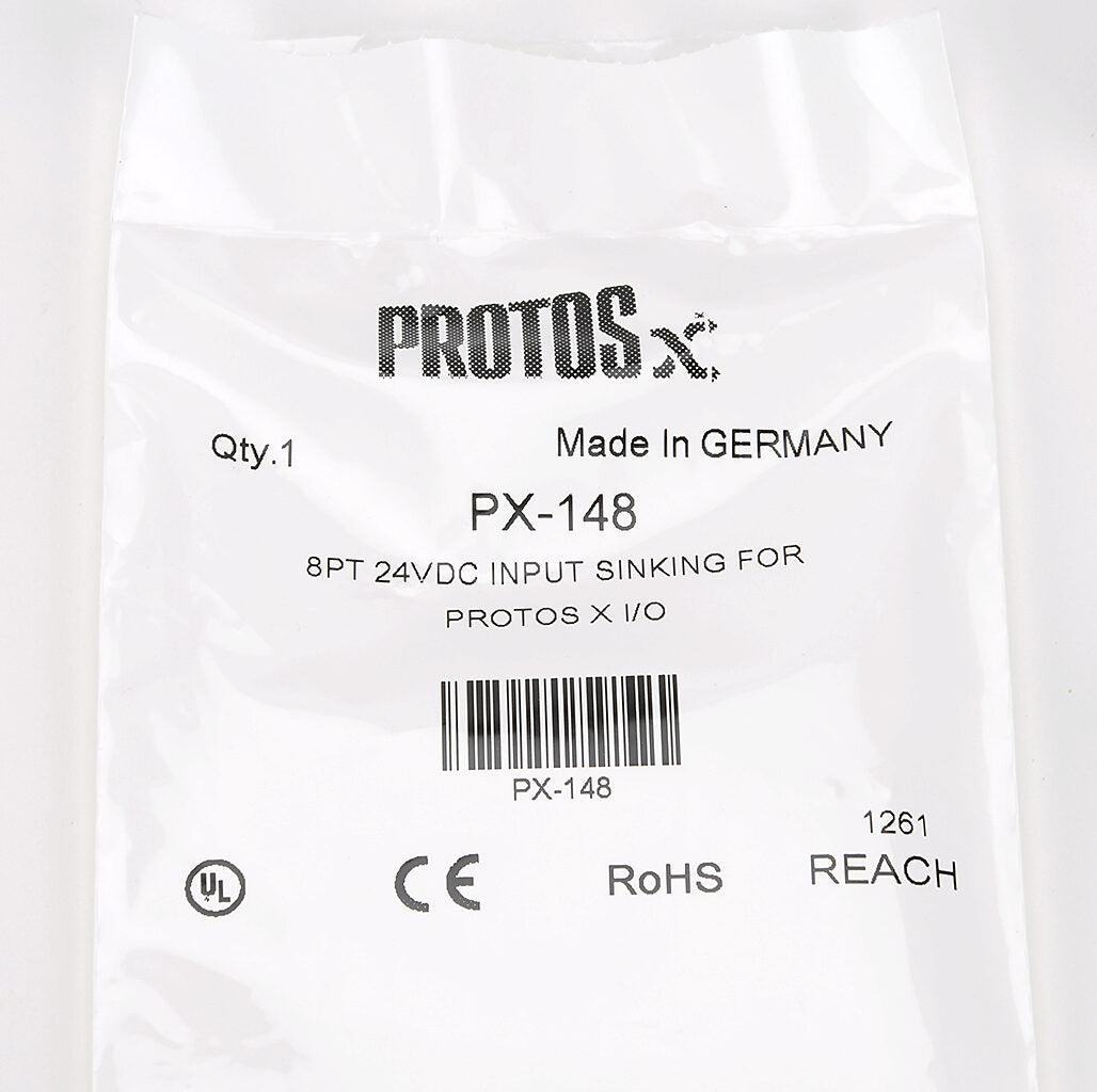 Protos X discrete input module, 8-point, 24 VDC, sinking.-PX-148