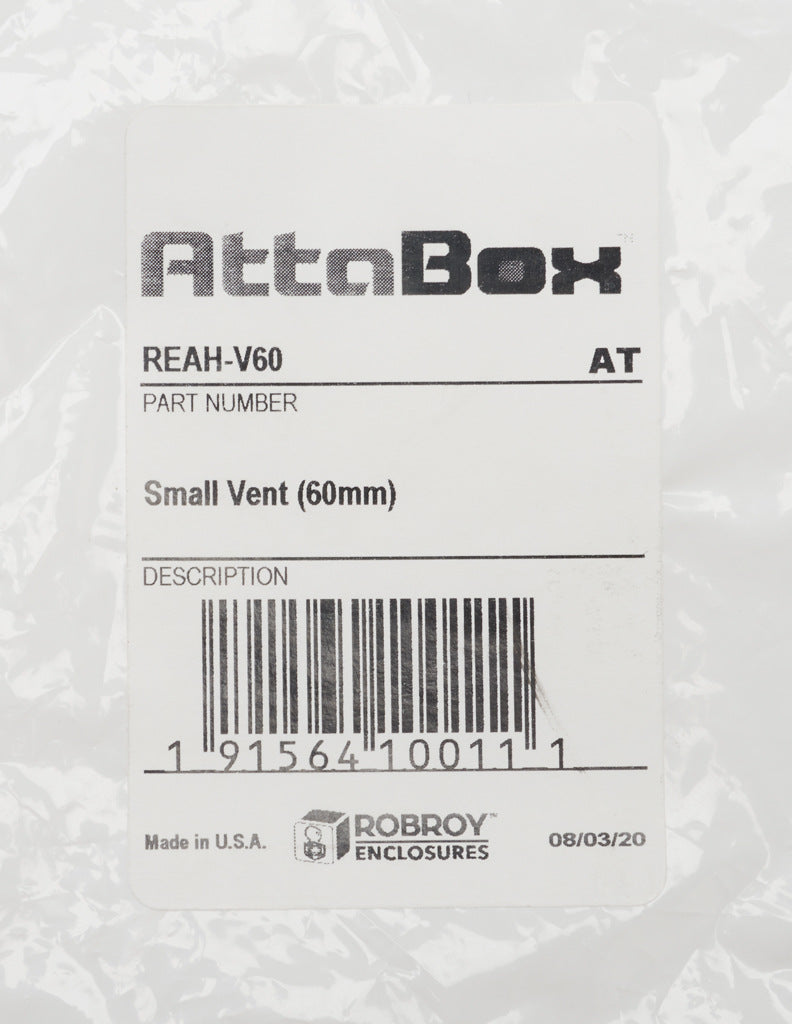 AttaBox enclosure vent, 60mm, polycarbonate.-REAH-V60