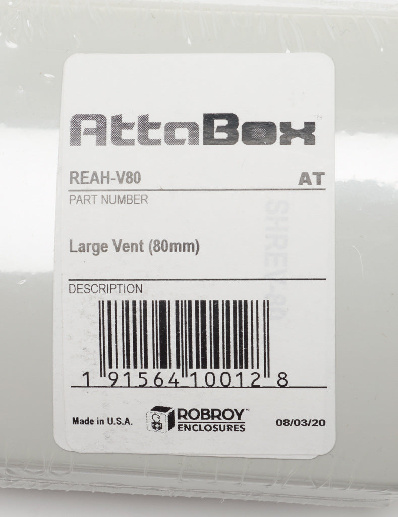 AttaBox enclosure vent, 80mm, polycarbonate.-REAH-V80