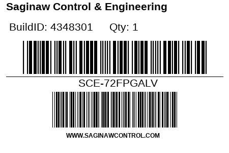 Saginaw NextGen series subpanel filler plate, 68in/72in, galvanized steel.-SCE-72FPGALV