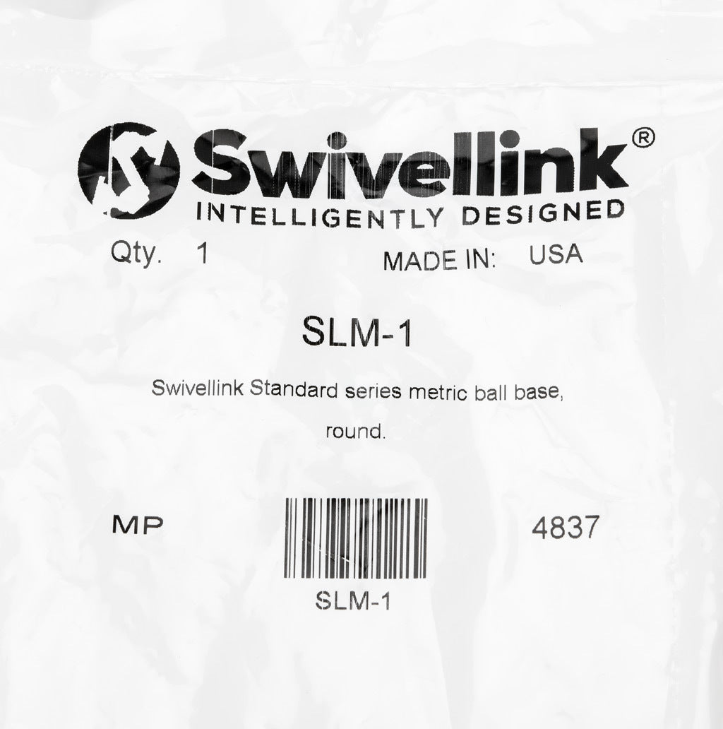Swivellink Standard series metric ball base, round.-SLM-1
