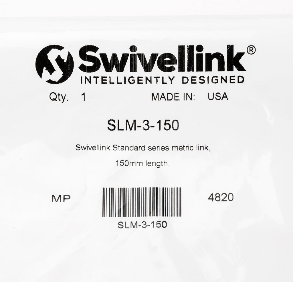 Swivellink Standard series metric link, 150mm length.-SLM-3-150
