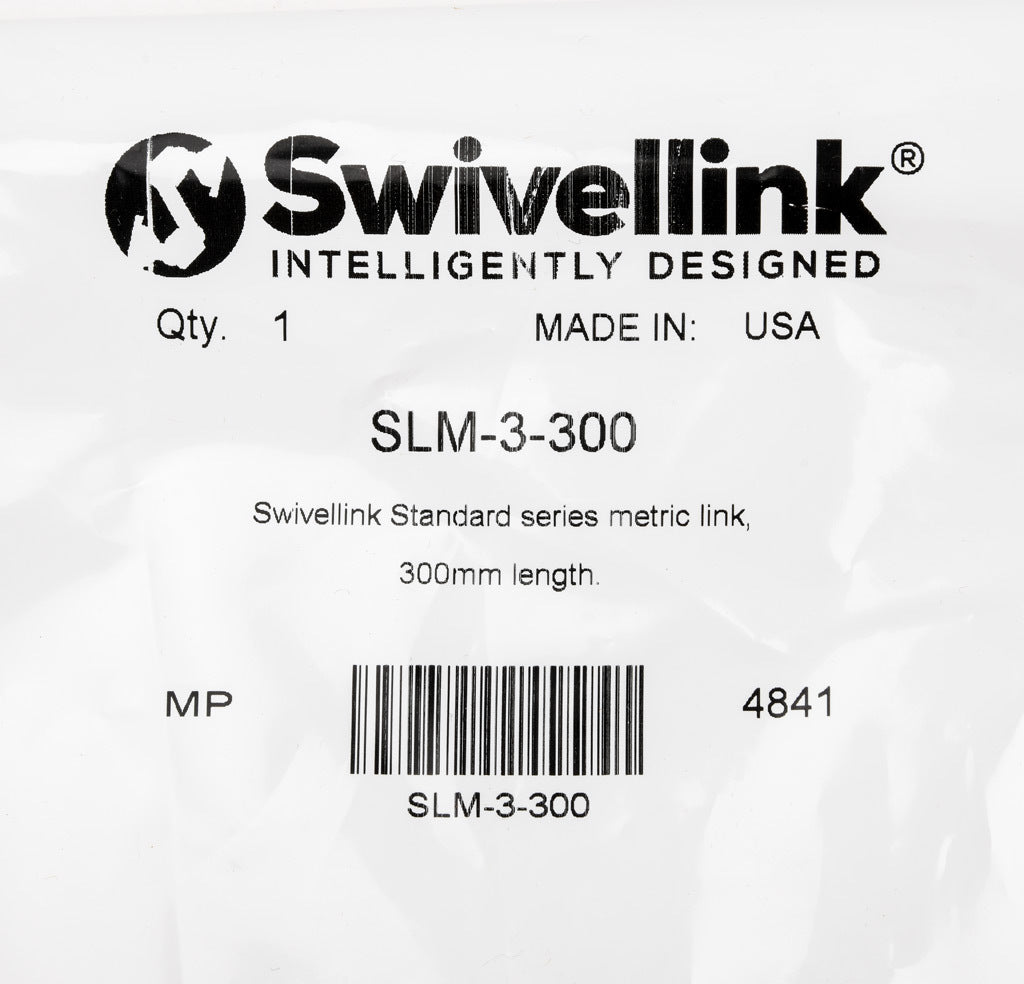 Swivellink Standard series metric link, 300mm length.-SLM-3-300