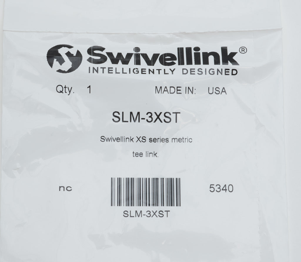 Swivellink XS series metric tee link, 75mm length.-SLM-3XST
