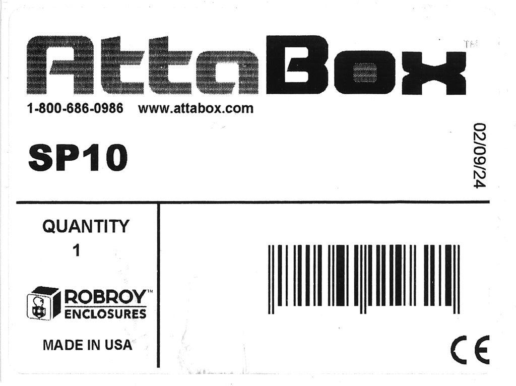 AttaBox subpanel, side mount, 3003-H14 aluminum. For use with AH1084xxx, AHF1084x, AH10xx6xxx, and AHF10xx6x Heartland series enclosures.-SP10