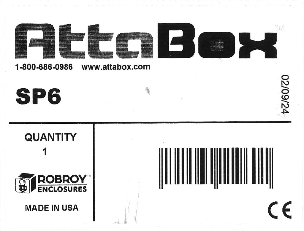 AttaBox subpanel, side mount, 3003-H14 aluminum. For use with AH664xxx and AHF664x Heartland series enclosures.-SP6