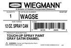 Wiegmann touch-up paint, 12 ounce spray, ANSI 61 gray.-WAGSE