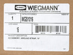 Wiegmann enclosure grounding strap, 16in length.-WGS1016