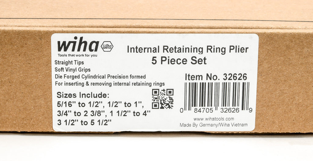 Wiha pliers set, internal snap ring, 5 pieces.-WT32626