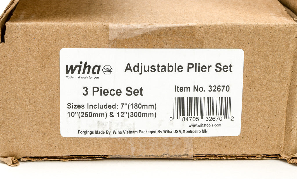 Wiha pliers set, tongue and groove, 3 pieces.-WT32670