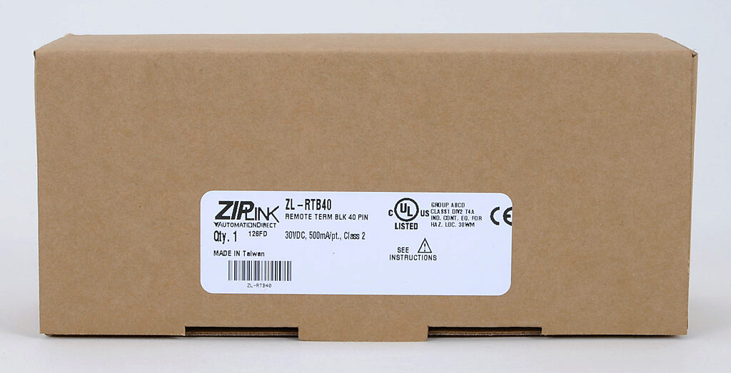 ZIPLink feedthrough module, 40-pole, DIN rail mount.-ZL-RTB40