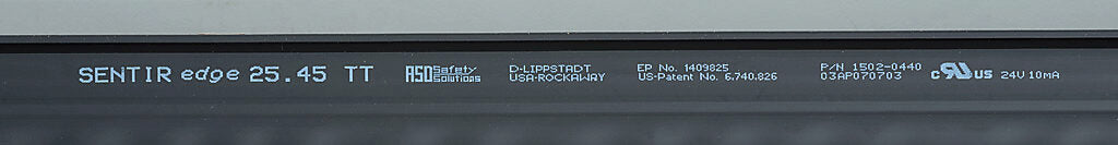 ASO Safety Solutions safety contact edge, 25 x 45mm, 20ft length. Purchase required end caps separately.-1502-2115