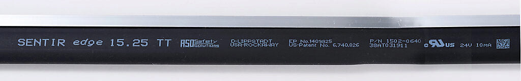 ASO Safety Solutions safety contact edge, 15 x 25mm, 2ft length. Aluminum mounting rail included. Purchase required end caps separately.-1502-4730