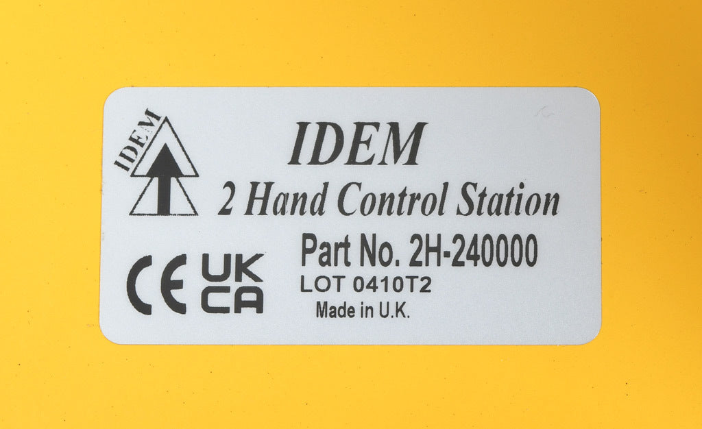 IDEM control panel, two-hand safety, die-cast aluminum, empty enclosure.-2H-240000