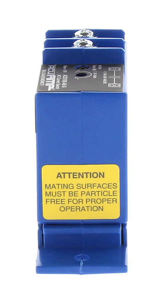 AcuAMP AC current switch, split core, 1.75-150A sensing range, 1.75-150A adjustable trip point, 4-turn potentiometer, solid state switch, N.O. output, 0.15A @ 240 VAC/VDC output rating.-ACS150-AE-S