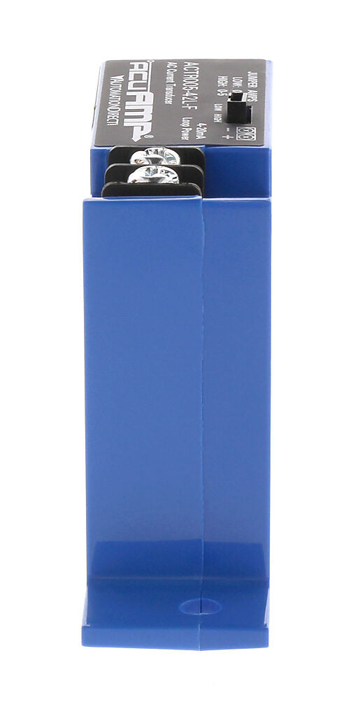 AcuAMP AC current transducer, 1-phase, fixed core, 0-2 or 0-5A selectable sensing range, True RMS, 4-20 mA output.-ACTR005-42L-F