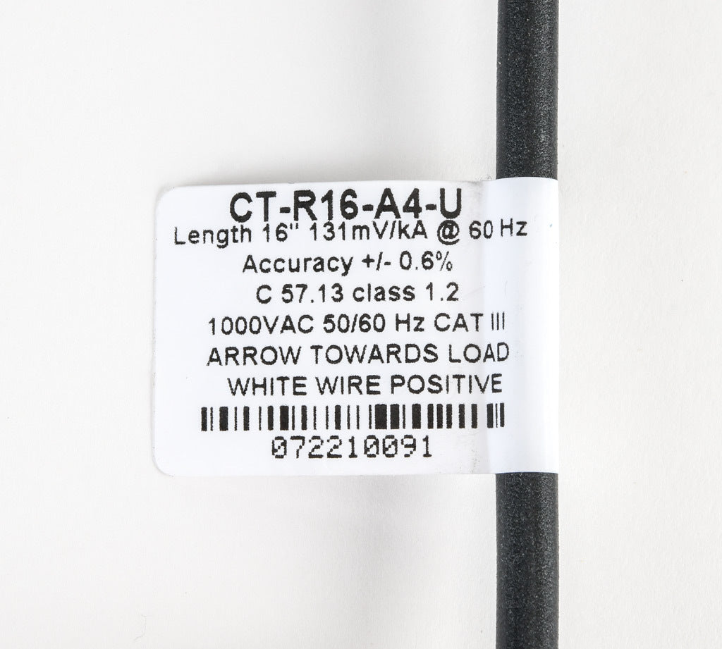 AcuAMP AC current transducer, 1-phase, flexible split core, 0-1000A sensing range, True RMS, 4-20 mA output.-ACTR1000-42L-S