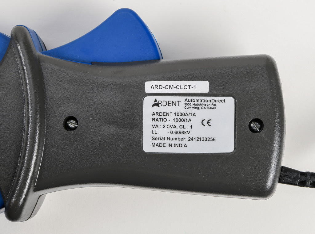 ARDENT clamp-on current probe, CAT III 600V, 1-1000A. For use with ARD-MM612, ARD-IT30. Instruction manual included.-ARD-CM-CLCT-1