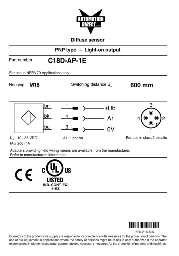 PHOTO 18MM METAL DIFFUSE.-C18D-AP-1E