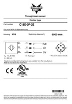 PHOTO 18MM METAL EMITTER RIGHT ANG OPTIC Q/D-C18E-0P-2E