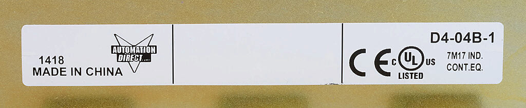 DirectLOGIC DL405 I/O base, 4-slot, panel mount.-D4-04B-1