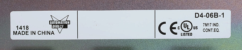 DirectLOGIC DL405 I/O base, 6-slot, panel mount.-D4-06B-1