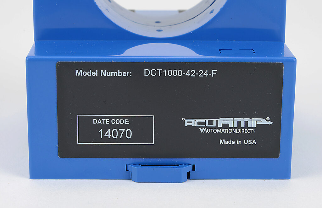 AcuAMP DC current transducer, large aperture fixed core, 0-1000A sensing range, 4-20 mA output.-DCT1000-42-24-F