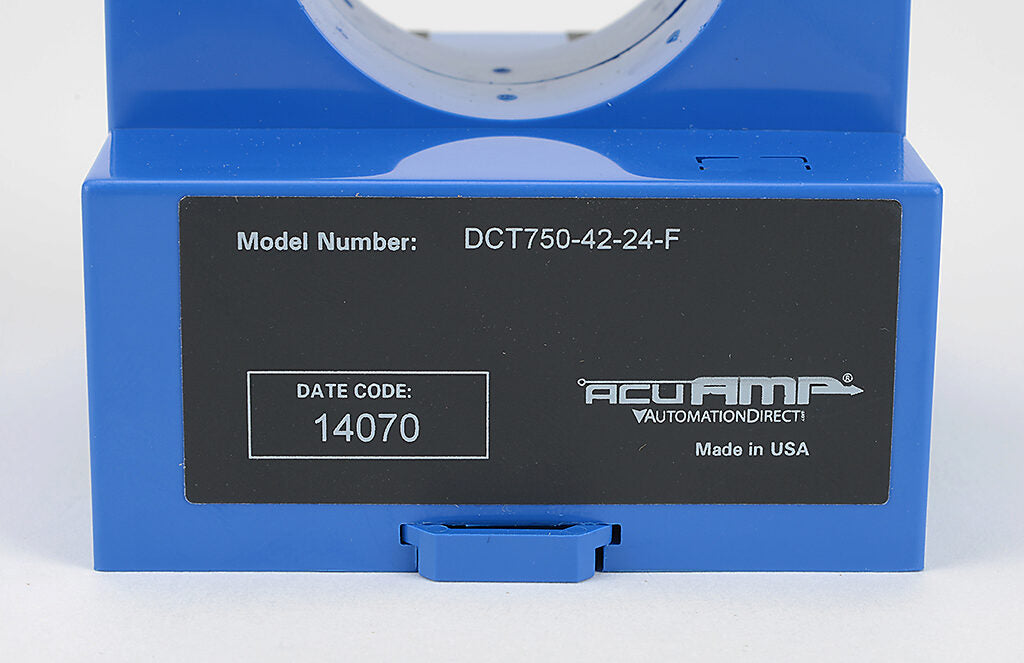 AcuAMP DC current transducer, large aperture fixed core, 0-750A sensing range, 4-20 mA output.-DCT750-42-24-F