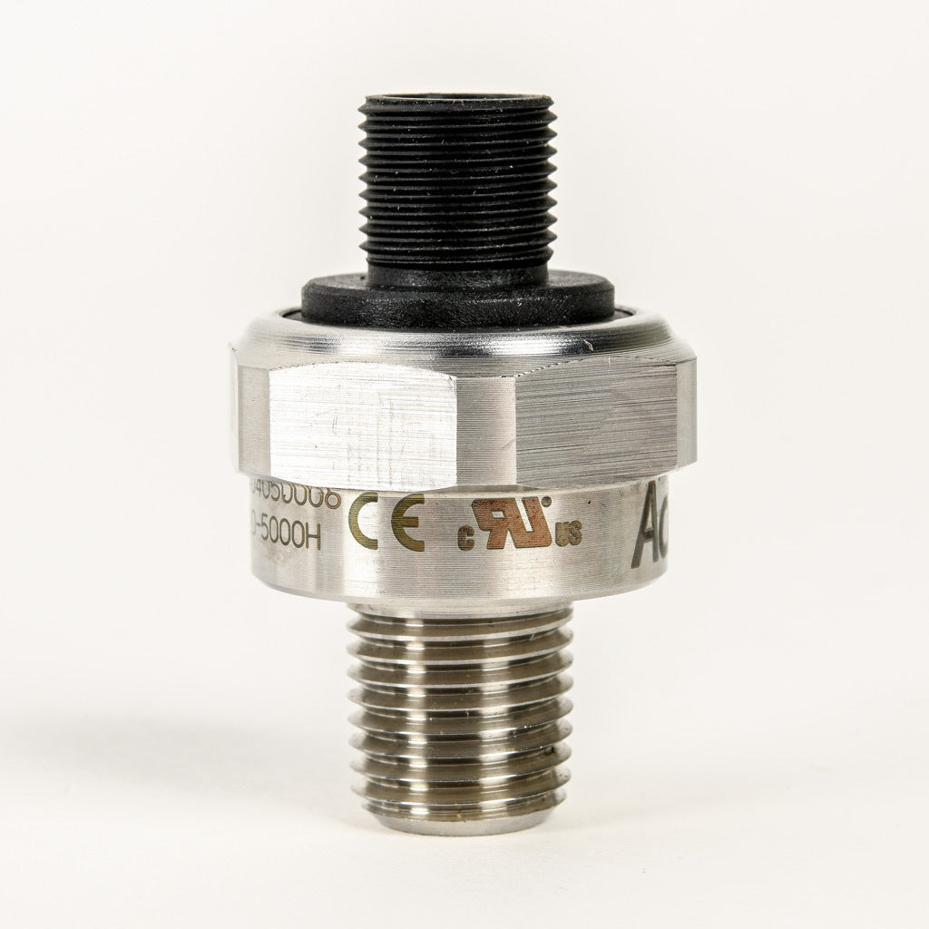AchieVe pressure transmitter, 0 to 5000 psig range, +/- 1% accuracy, stainless steel sensing element, 4-20 mA analog output, 1/4in male NPT process connection, 9-32 VDC operating voltage, 4-pin M12 quick-disconnect.-LPPT25-20-5000H