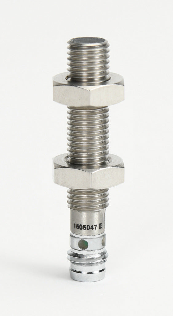 AchieVe inductive proximity sensor, tubular, 8mm diameter x 45mm body, 304 stainless steel housing, NPN, N.O. output, 1.5mm sensing distance, flush, 5 kHz switching frequency, IP67, 3-pin M8 quick-disconnect.-PAE-AN-1F