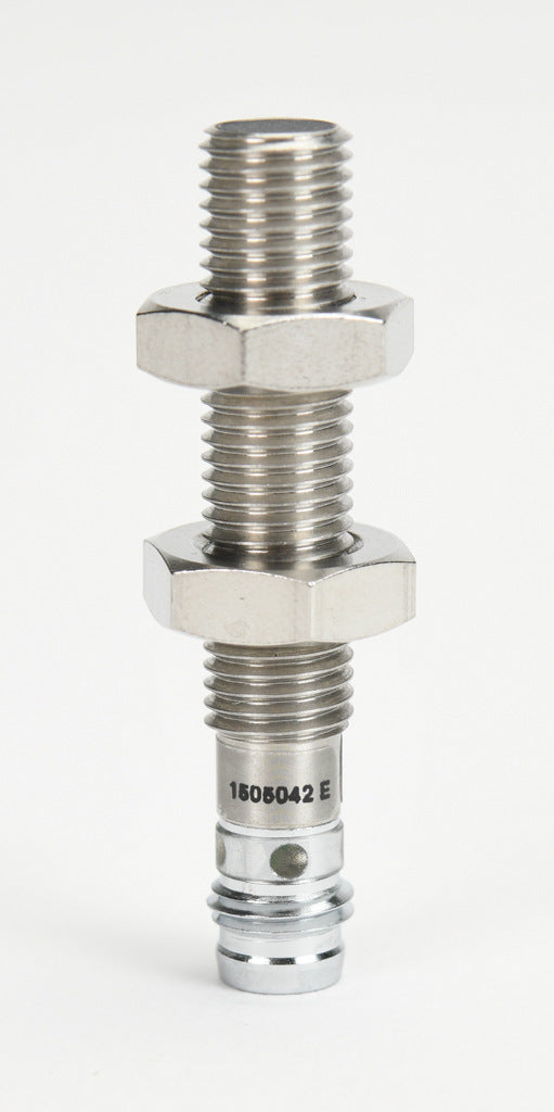 AchieVe inductive proximity sensor, tubular, 8mm diameter x 45mm body, 304 stainless steel housing, PNP, N.O. output, 1.5mm sensing distance, flush, 5 kHz switching frequency, IP67, 3-pin M8 quick-disconnect.-PAE-AP-1F