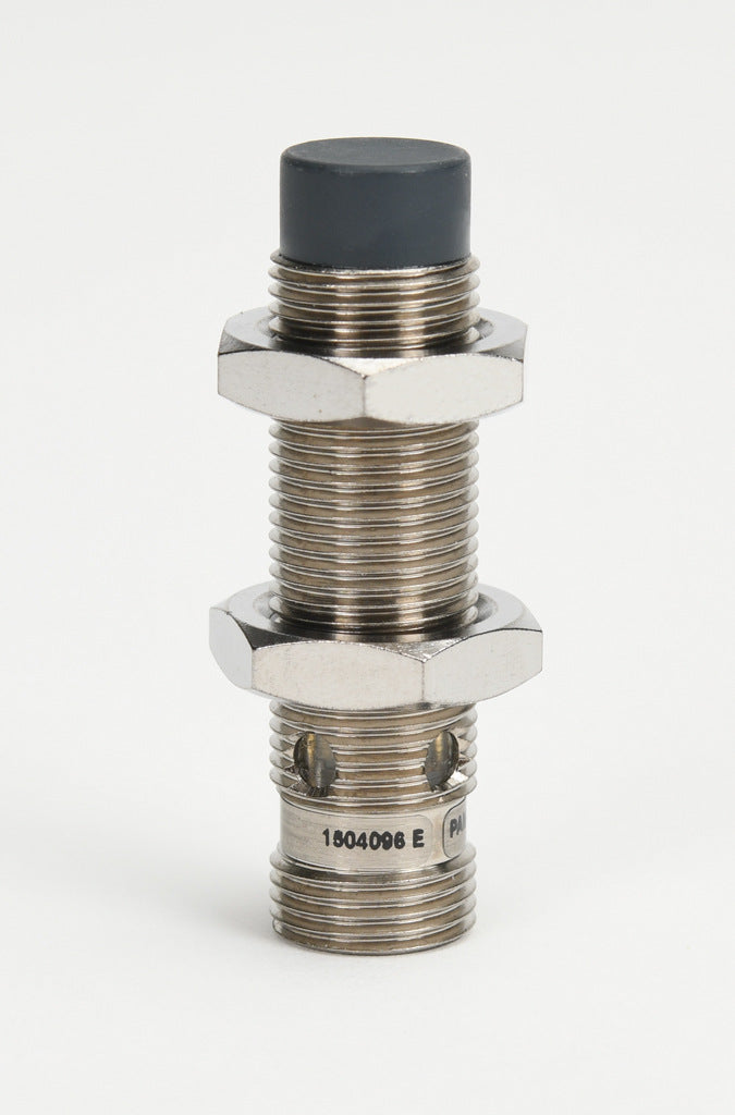 AchieVe inductive proximity sensor, tubular, 12mm diameter x 45mm body, nickel-plated brass housing, NPN, N.O. output, 4mm sensing distance, non-flush, 2 kHz switching frequency, IP67, 4-pin M12 quick-disconnect.-PAM-AN-2H