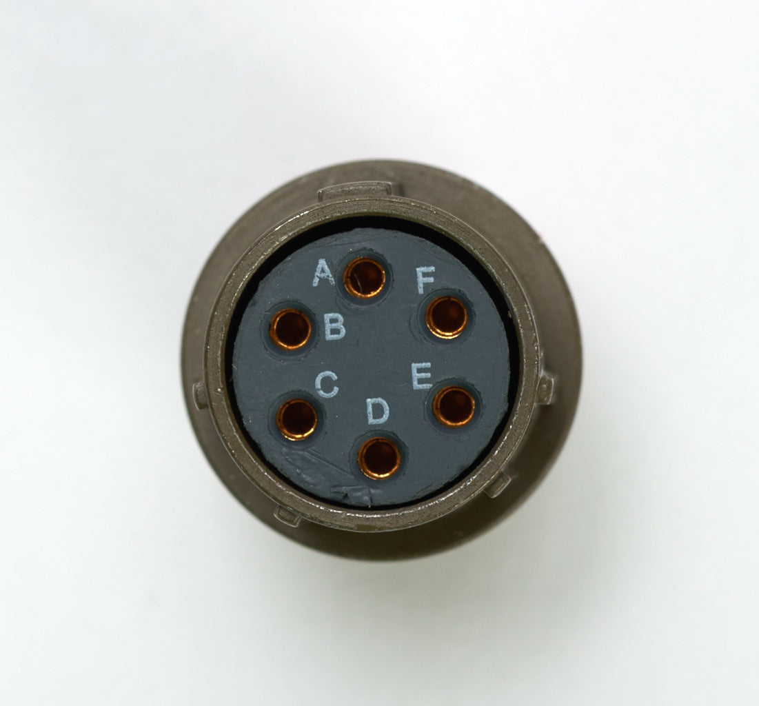 Alliance Sensors connector, PT0 6-pin solder, straight cable entry, 6-pole. For use with GHSx linear position sensors.-PT06A-10-6S-SR