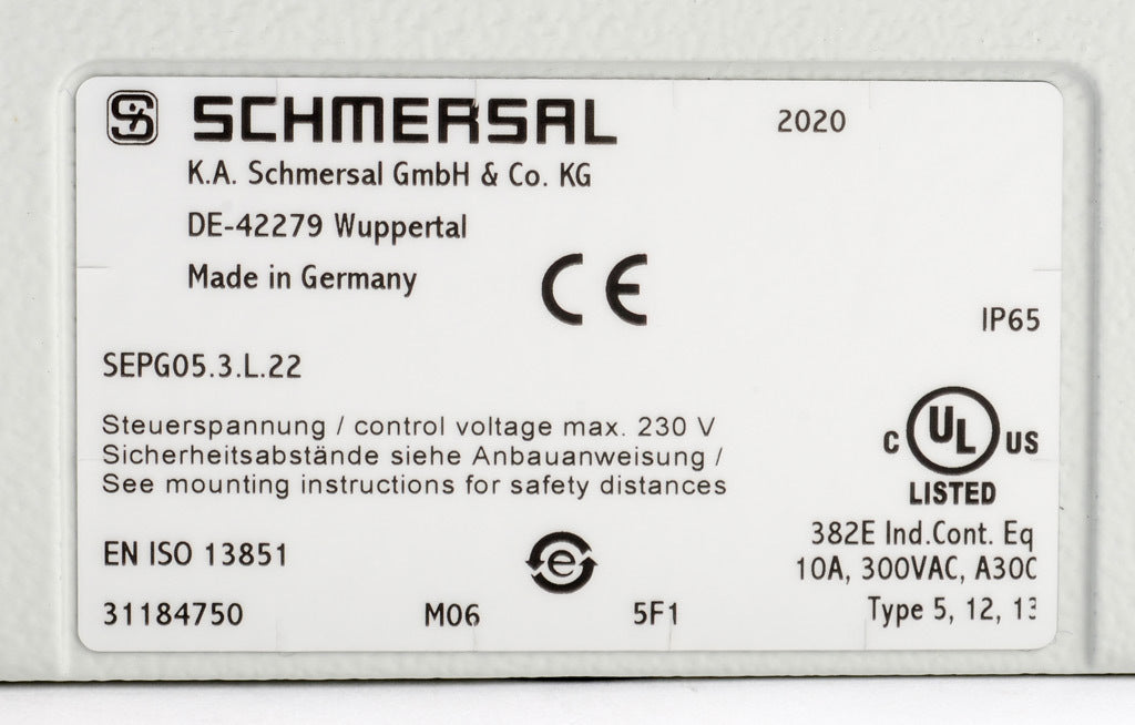 Schmersal control panel, two-hand safety, die-cast aluminum, empty enclosure.-SEPG05.3.L.22